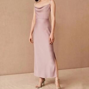 BHLDN Cali Satin Charmeuse Midi Dress